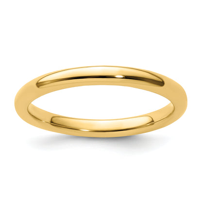 Sterling Silver Stackable Expressions Gold Plated Polished Ring