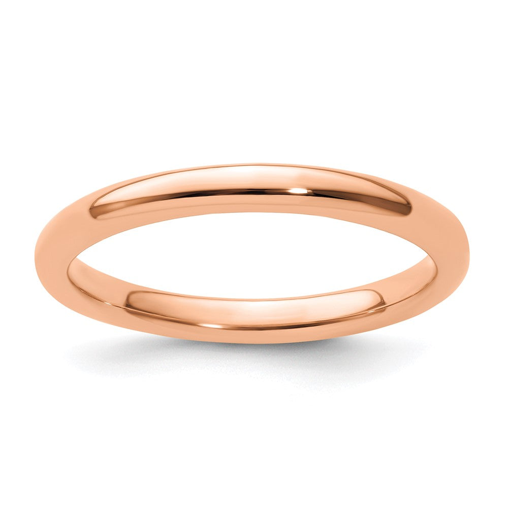 Sterling Silver Stackable Expressions Pink Plated Polished Ring
