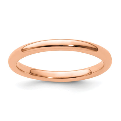Sterling Silver Stackable Expressions Pink Plated Polished Ring