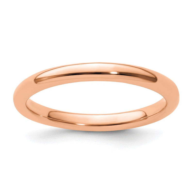 Sterling Silver Stackable Expressions Pink Plated Polished Ring