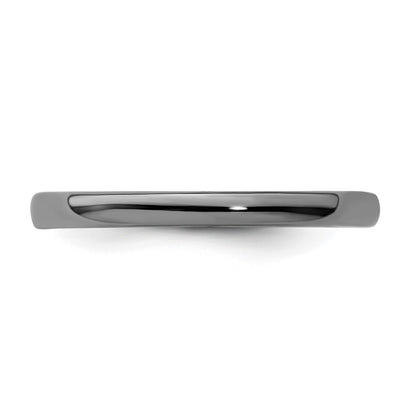 Sterling Silver Stackable Expressions Black Plated Polished Ring
