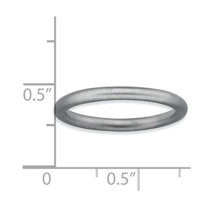 Sterling Silver Stackable Expressions Rhodium Satin Ring