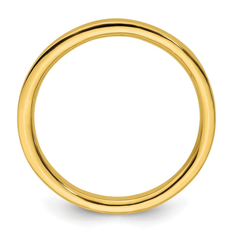 Sterling Silver Stackable Expressions Gold Plated Polished Ring