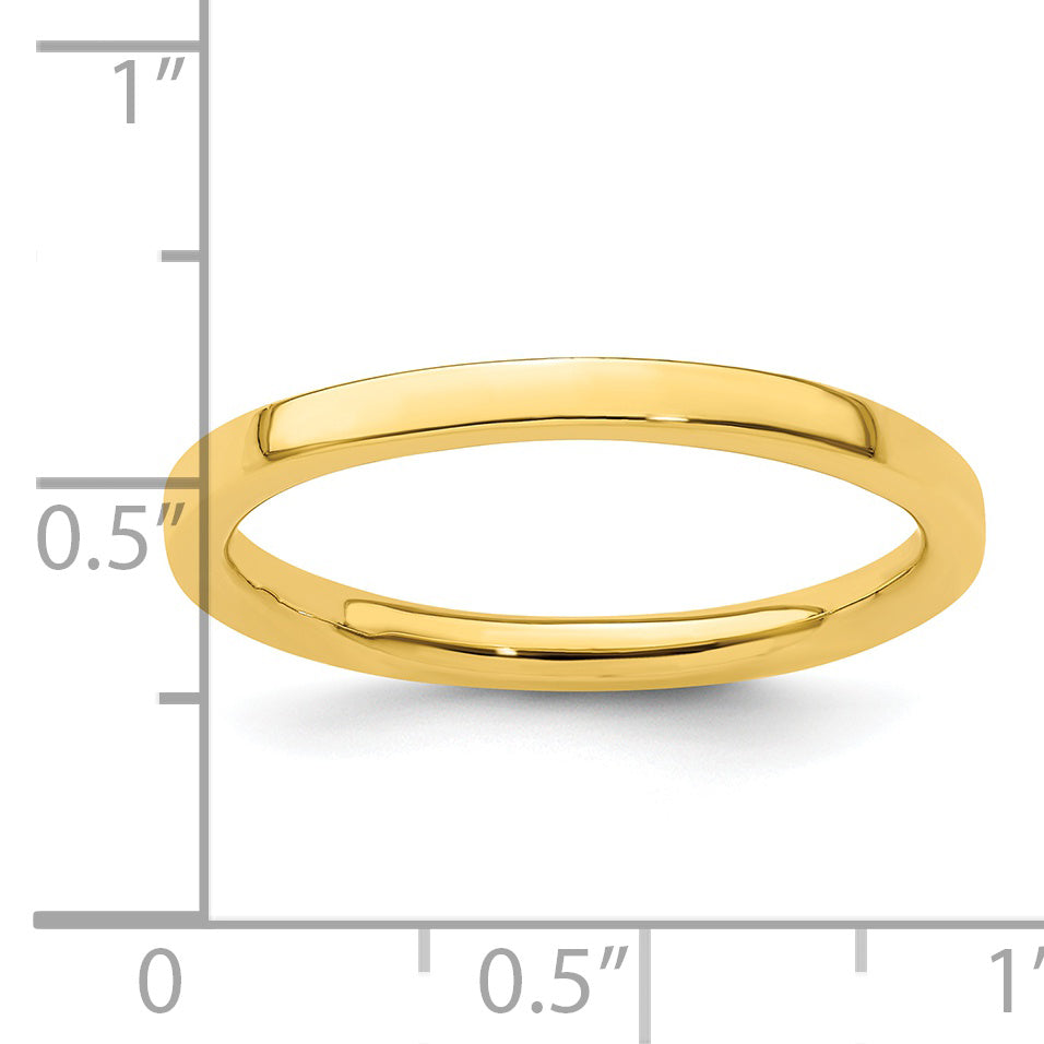 Sterling Silver Stackable Expressions Gold Plated Polished Ring