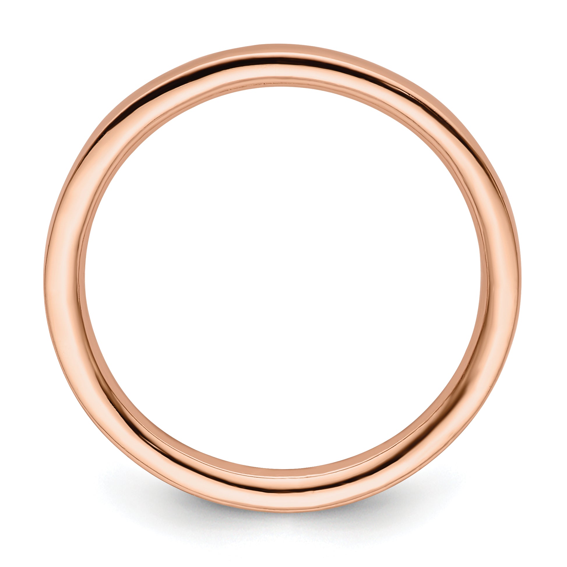Sterling Silver Stackable Expressions Pink Plated Polished Ring