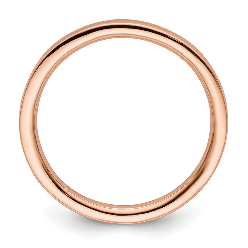 Sterling Silver Stackable Expressions Pink Plated Polished Ring