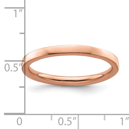 Sterling Silver Stackable Expressions Pink Plated Polished Ring