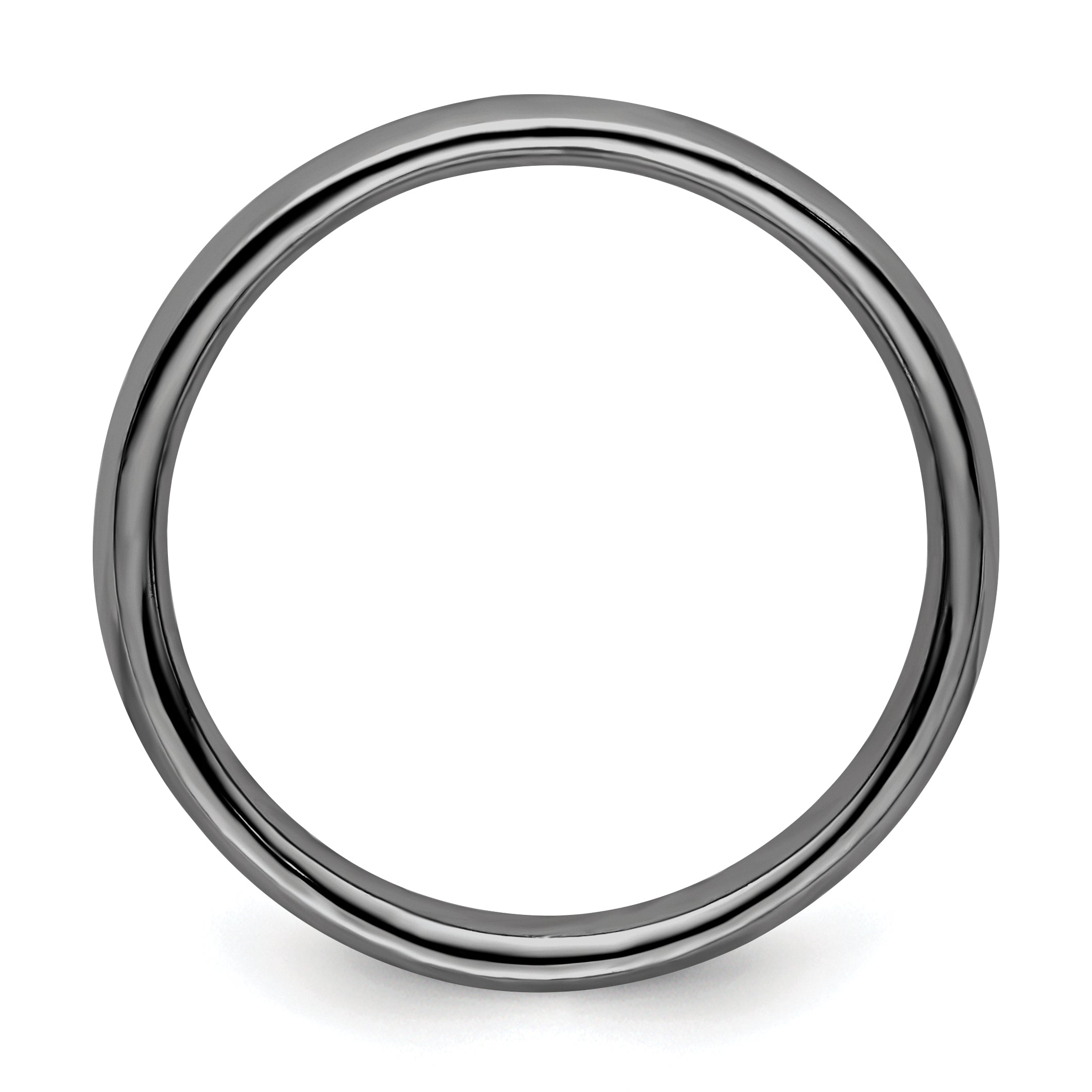 Sterling Silver Stackable Expressions Black Plated Polished Ring