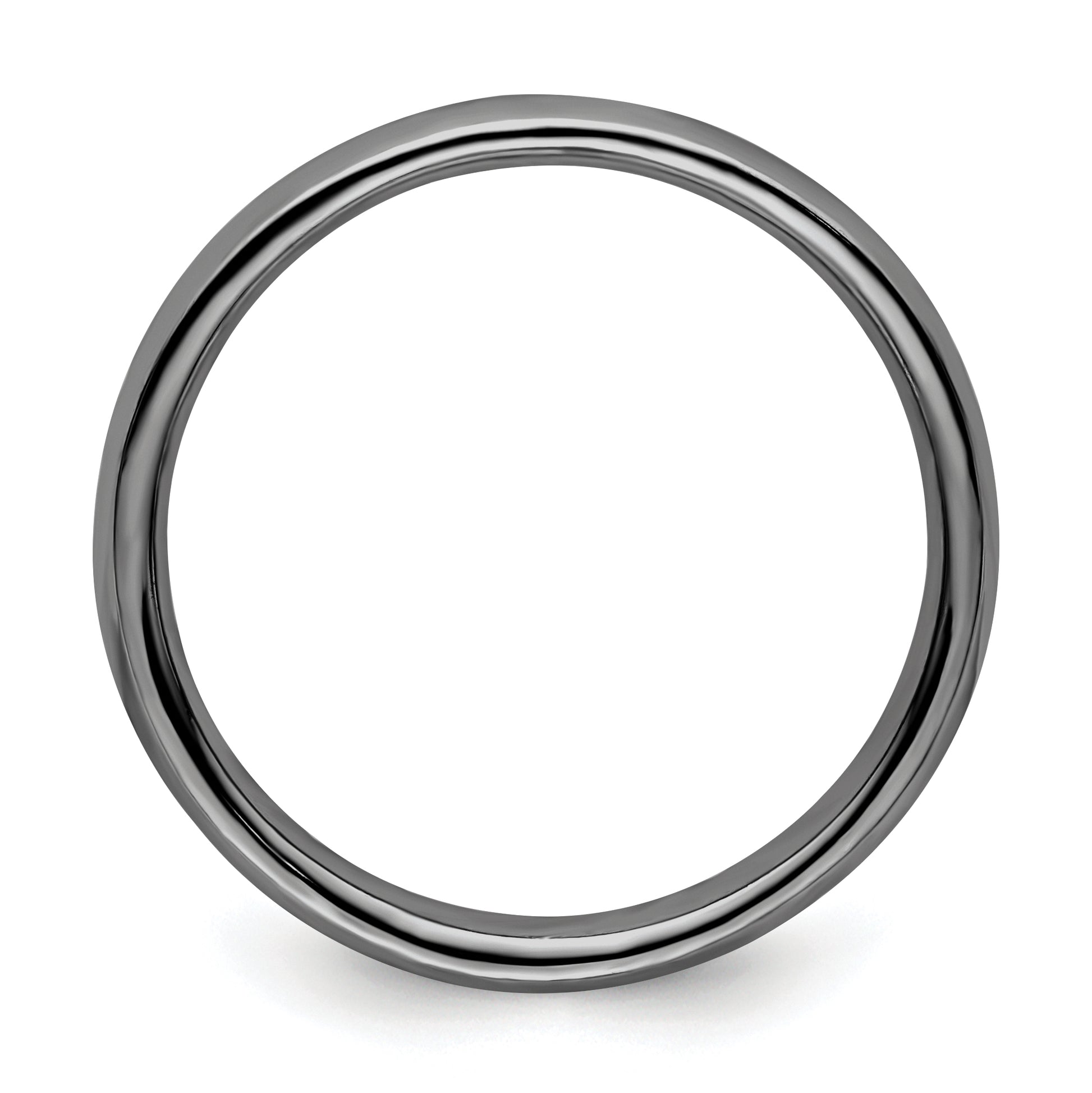 Sterling Silver Stackable Expressions Black Plated Polished Ring
