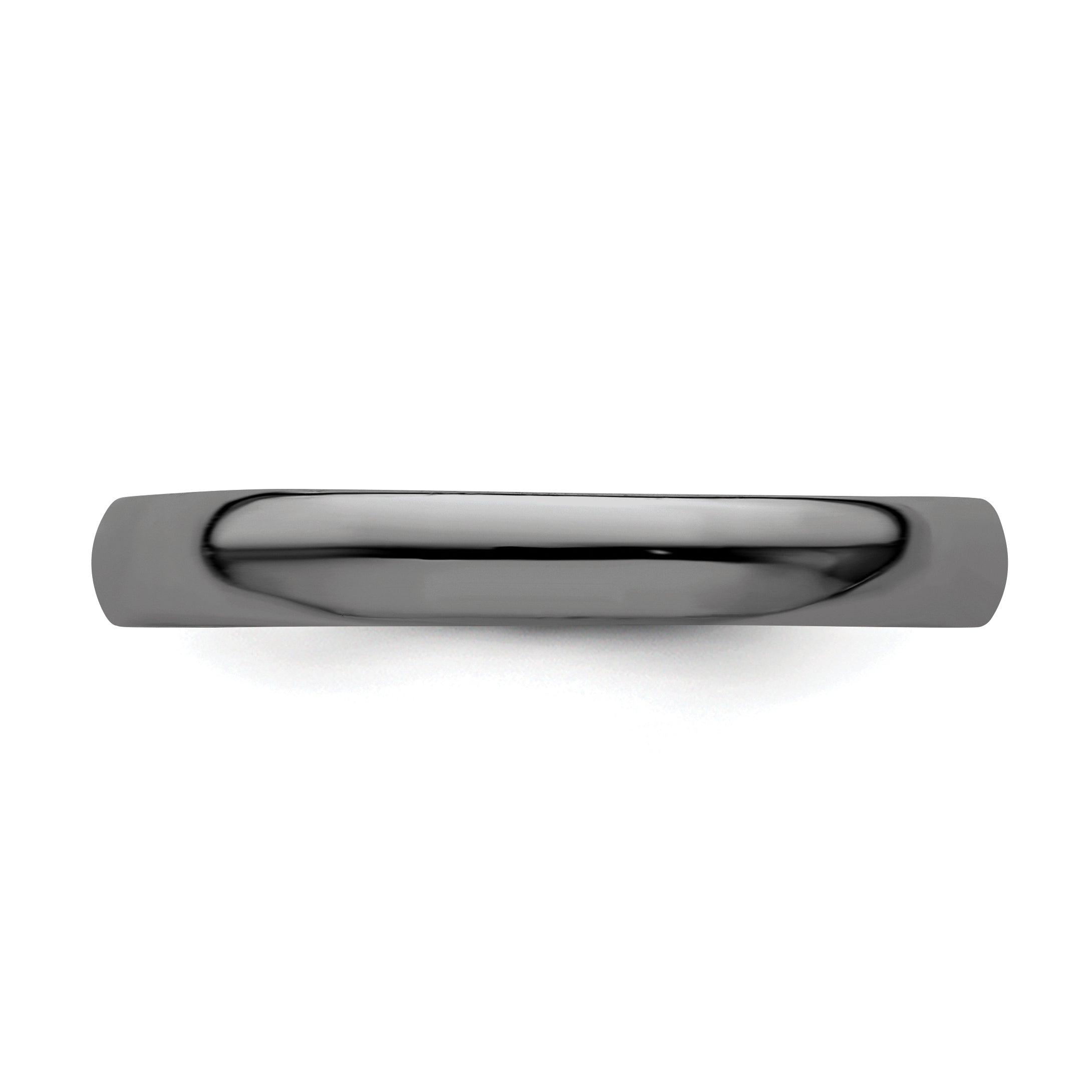 Sterling Silver Stackable Expressions Black Plated Polished Ring