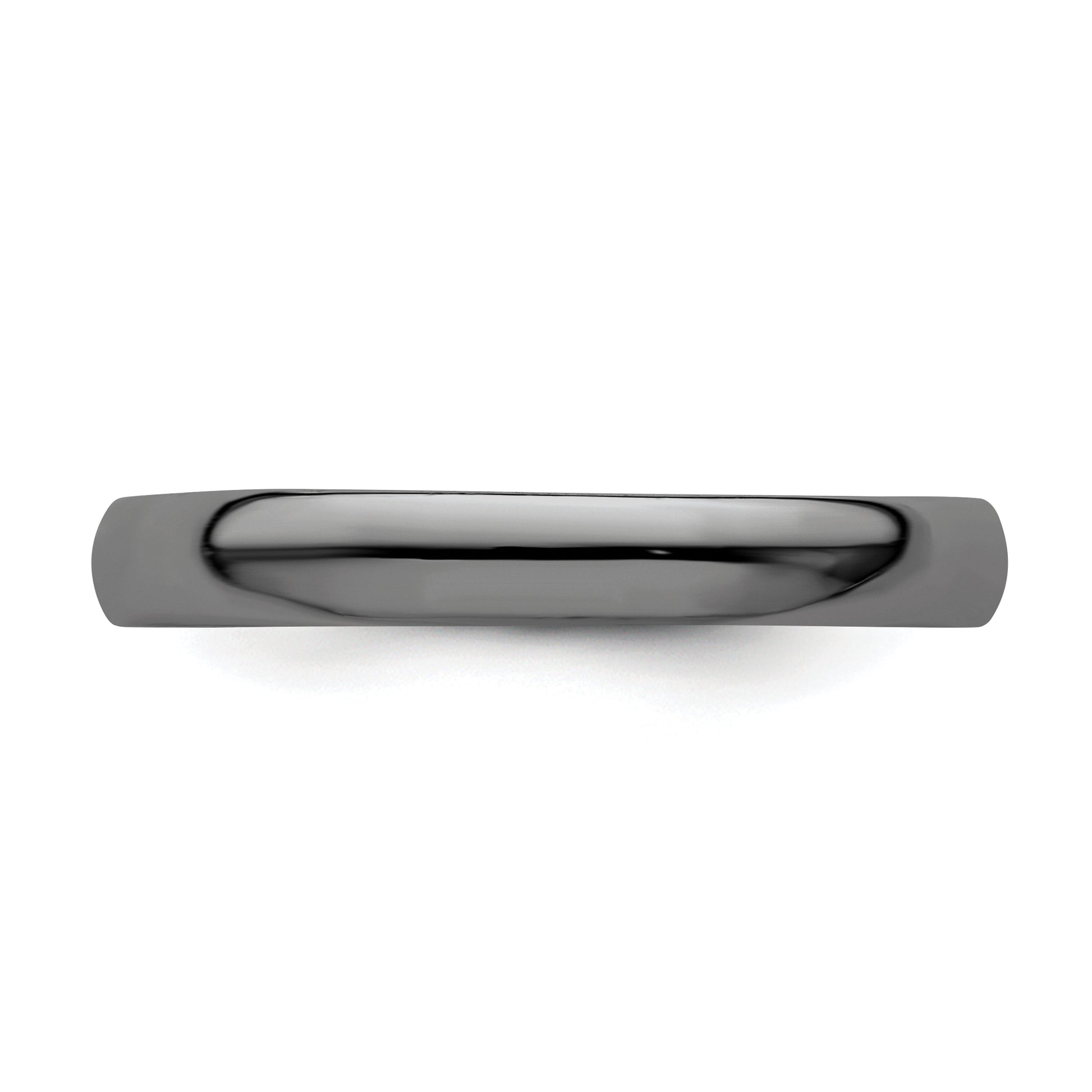 Sterling Silver Stackable Expressions Black Plated Polished Ring