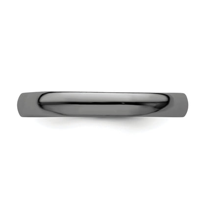 Sterling Silver Stackable Expressions Black Plated Polished Ring