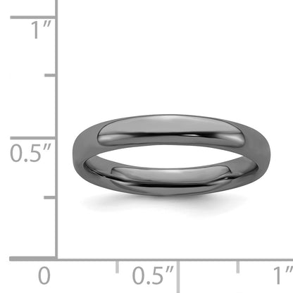 Sterling Silver Stackable Expressions Black Plated Polished Ring