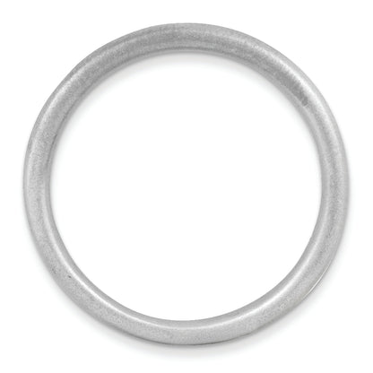 Sterling Silver Stackable Expressions Rhodium Satin Ring