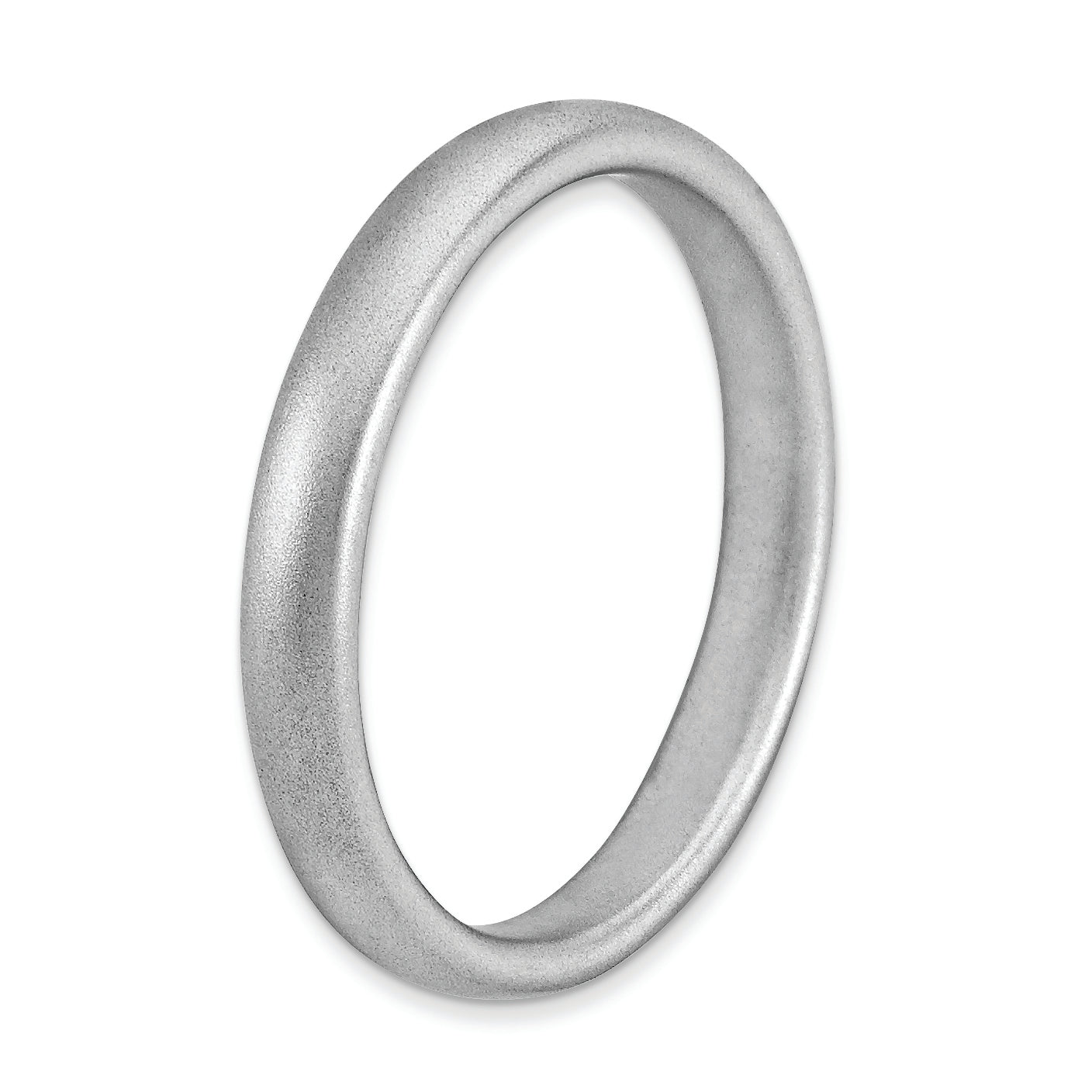 Sterling Silver Stackable Expressions Rhodium Satin Ring