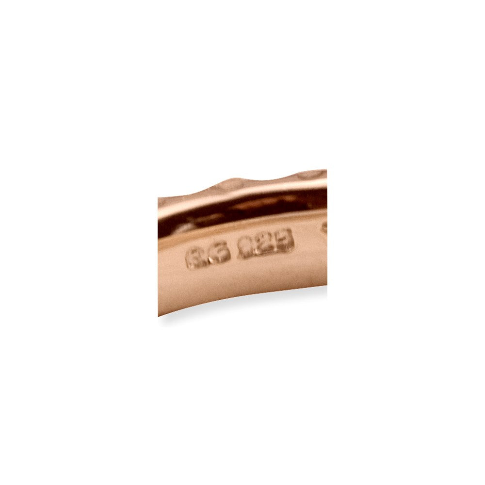 Sterling Silver Stackable Expressions Pink Plated Ring (Size 7 Only)
