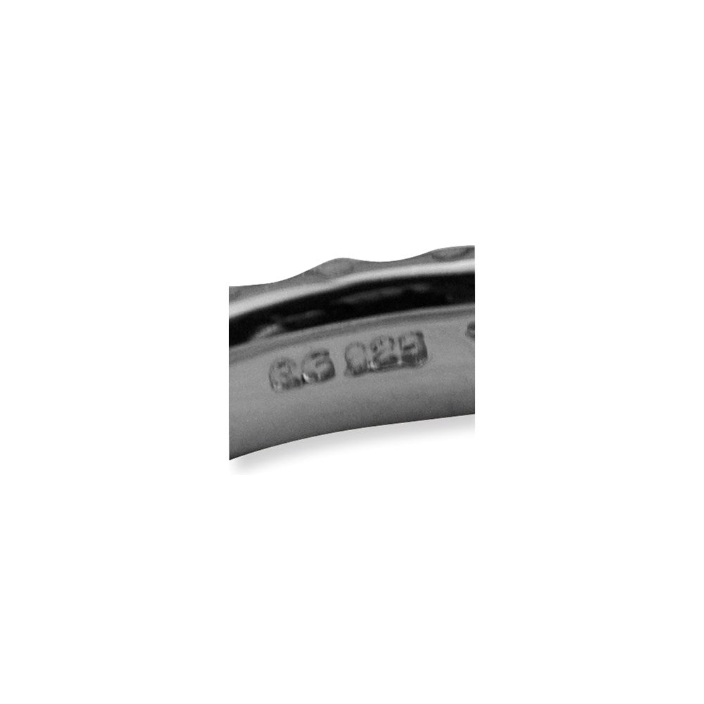 Sterling Silver Stackable Expressions Black Plated Ring