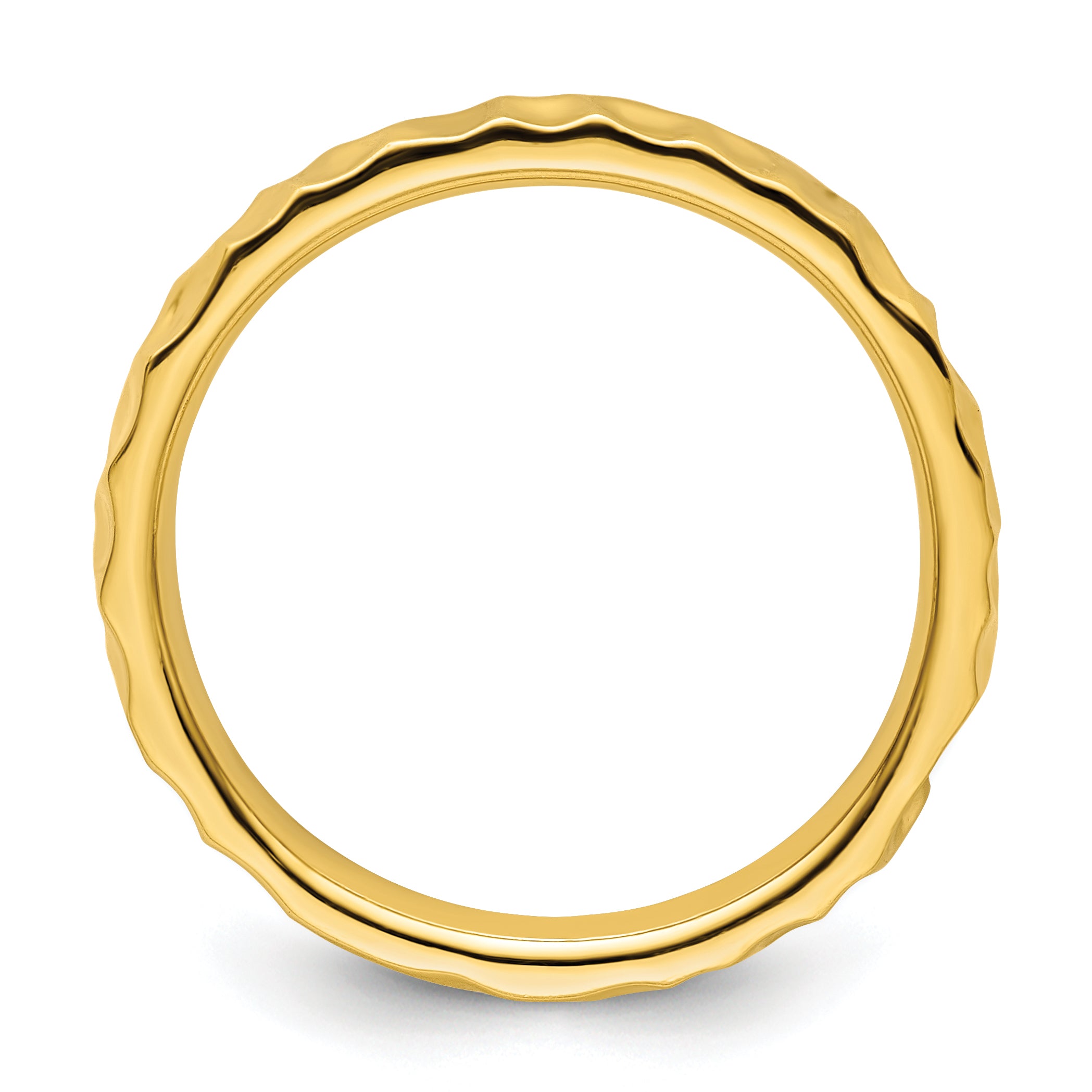 Sterling Silver Stackable Expressions Gold Plated Ring