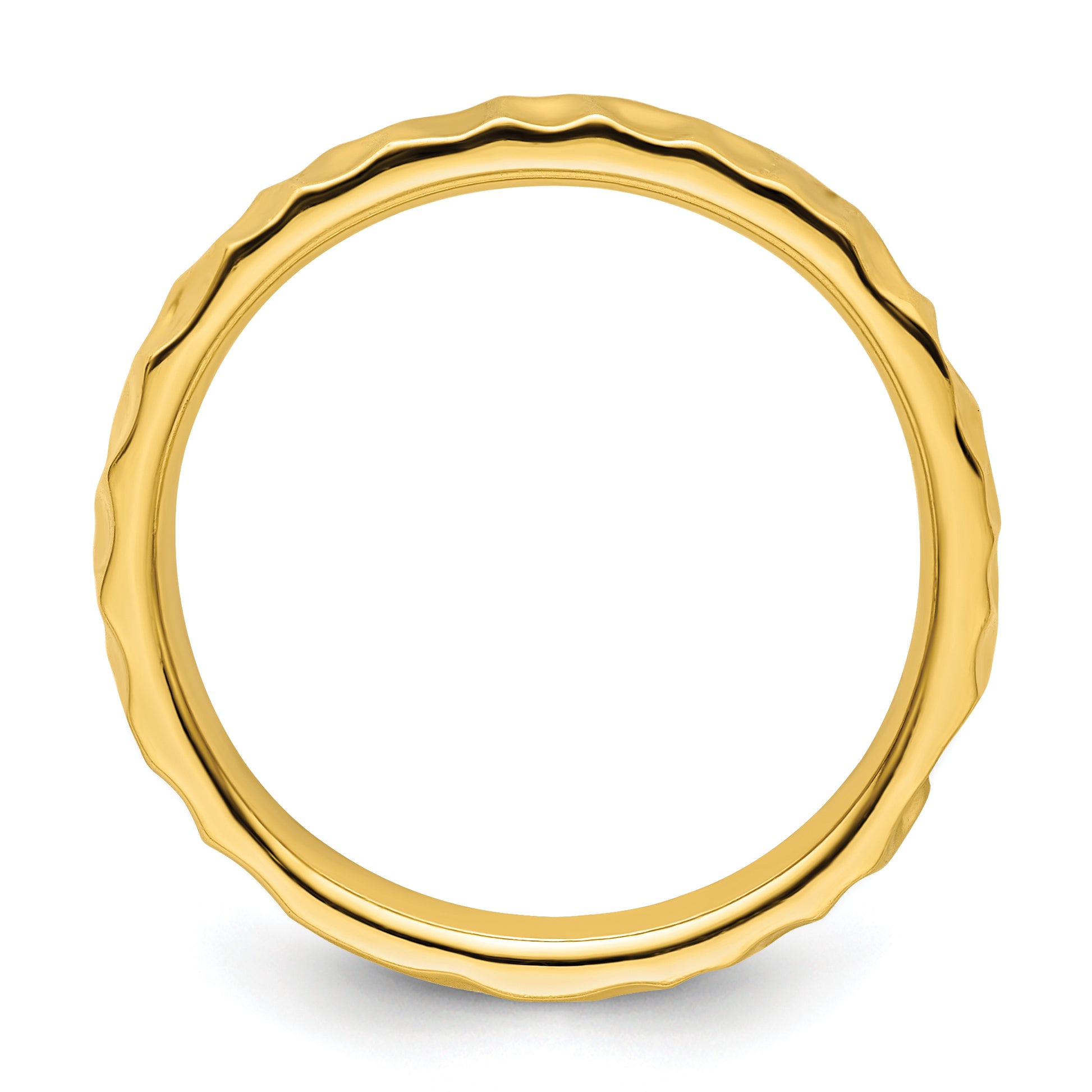 Sterling Silver Stackable Expressions Gold Plated Ring