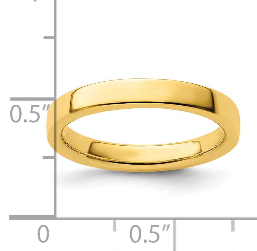 Sterling Silver Stackable Expressions Gold Plated Ring