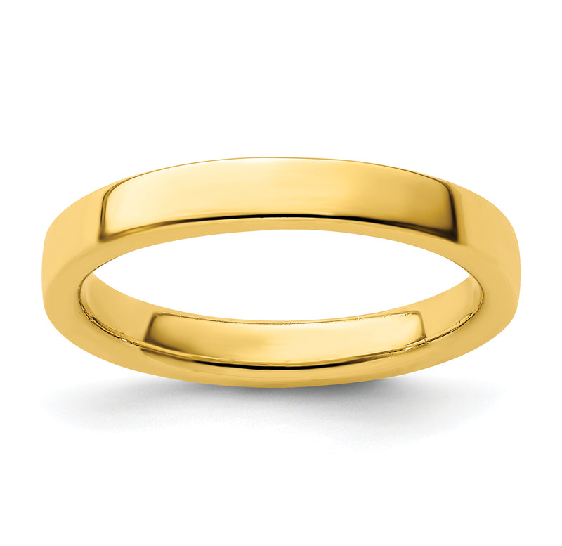 Sterling Silver Stackable Expressions Gold Plated Ring
