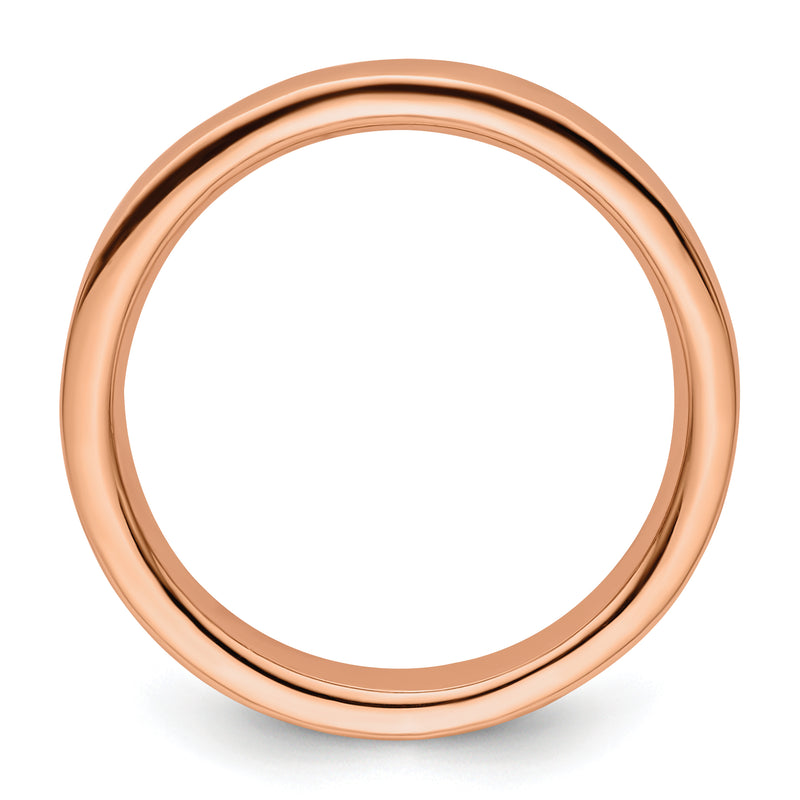 Sterling Silver Stackable Expressions Pink Plated Ring