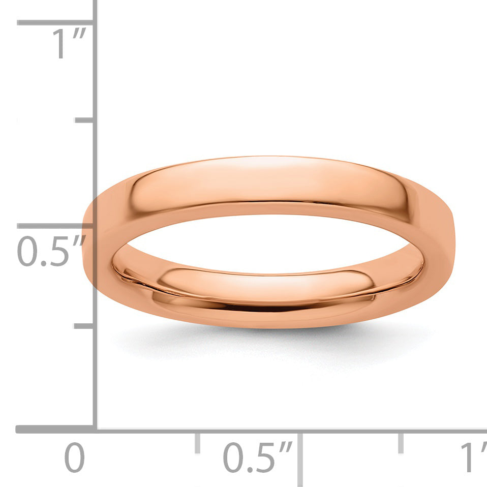 Sterling Silver Stackable Expressions Pink Plated Ring