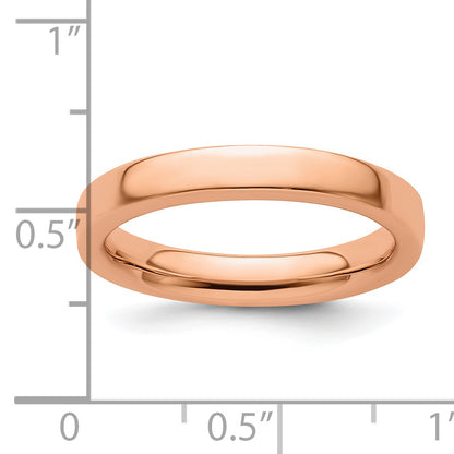 Sterling Silver Stackable Expressions Pink Plated Ring
