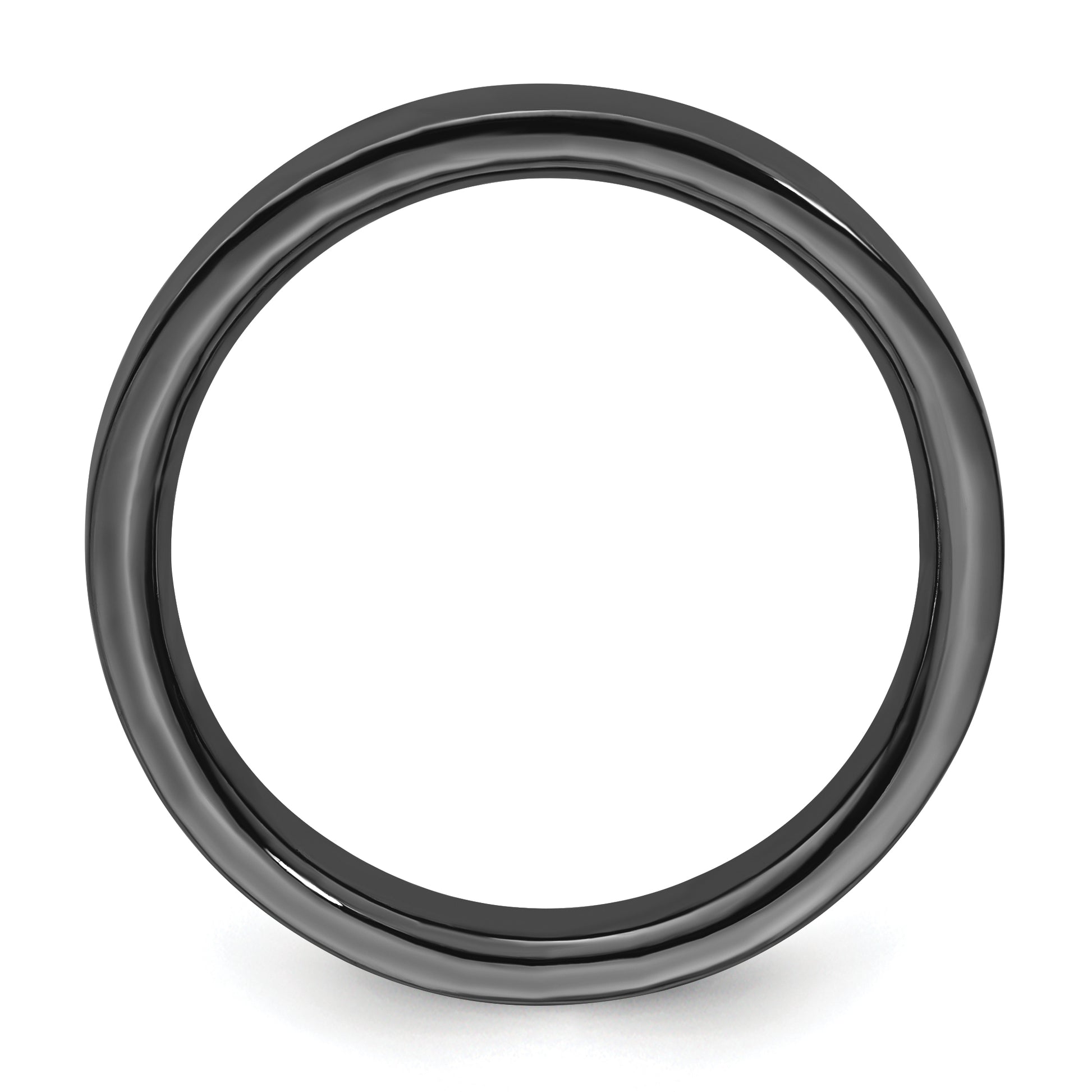 Sterling Silver Stackable Expressions Black Plated Ring