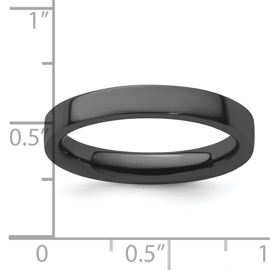 Sterling Silver Stackable Expressions Black Plated Ring