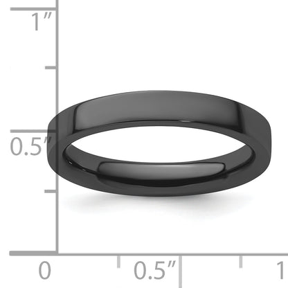 Sterling Silver Stackable Expressions Black Plated Ring