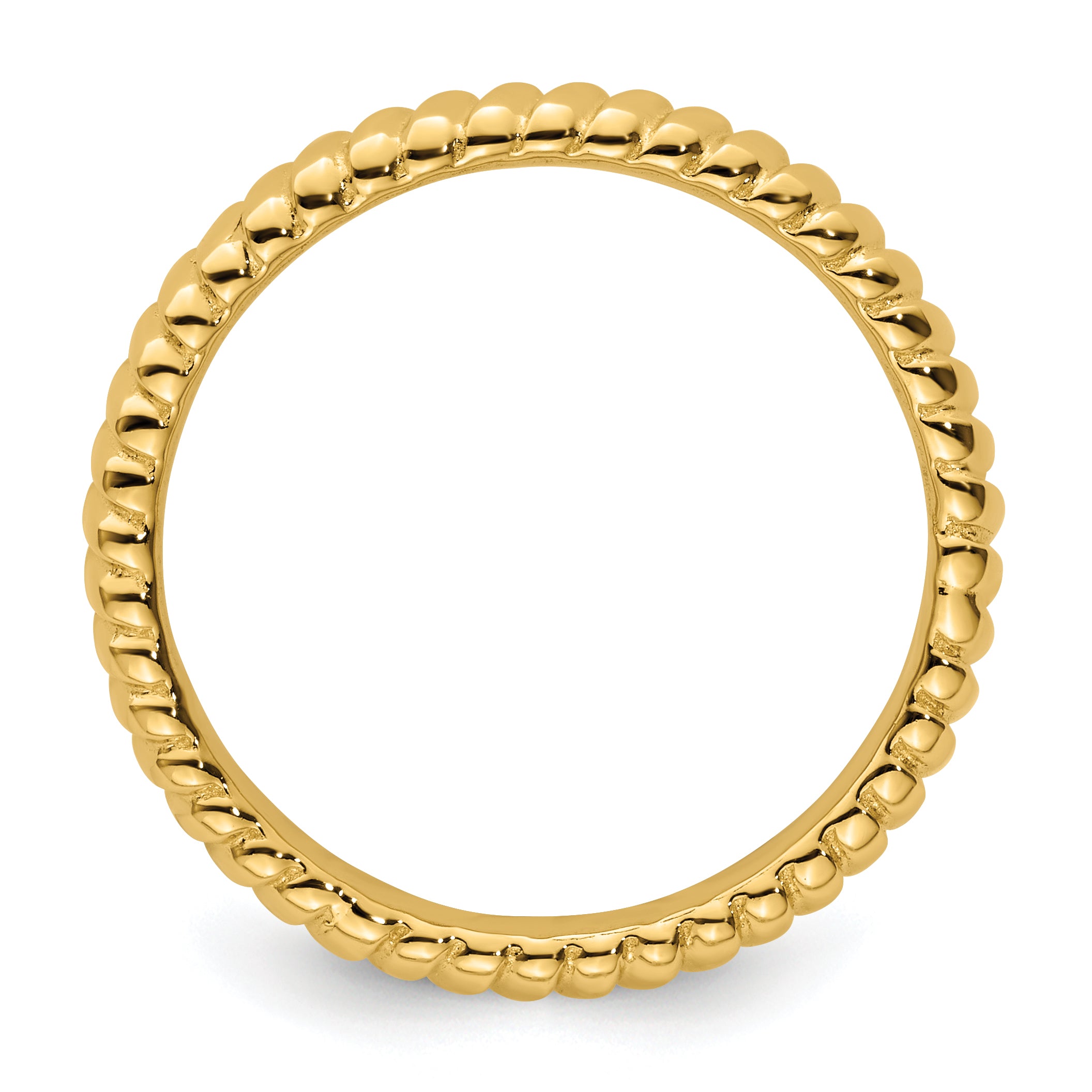 Sterling Silver Stackable Expressions Gold Plated Ring