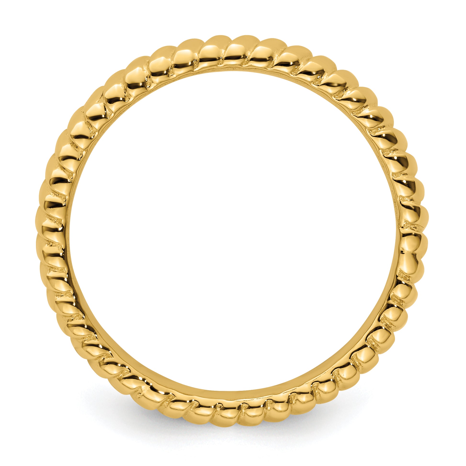 Sterling Silver Stackable Expressions Gold Plated Ring