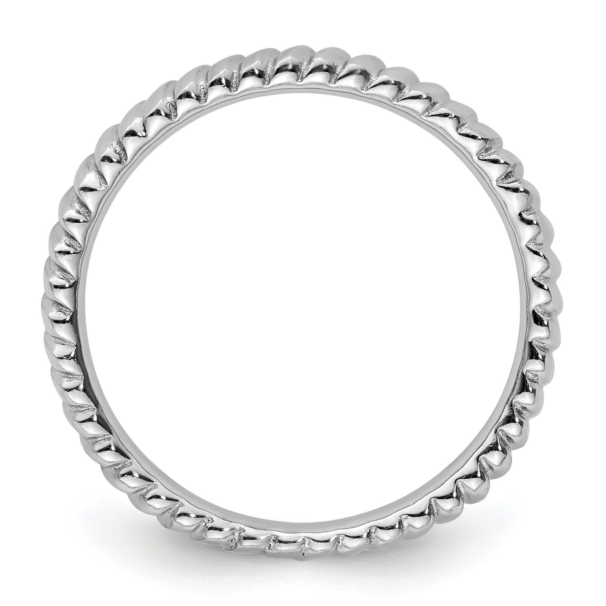 Sterling Silver Stackable Expressions Rhodium Ring
