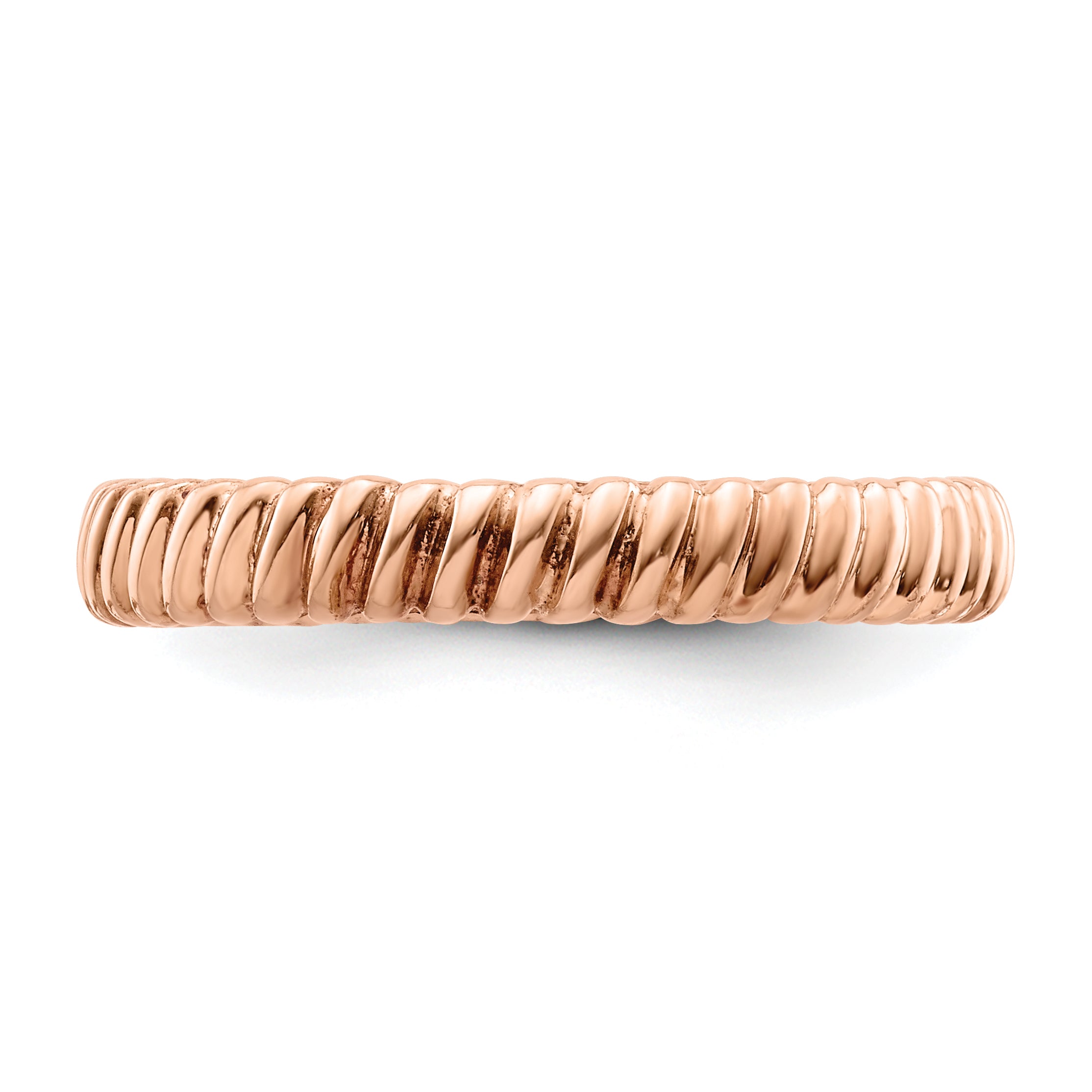 Sterling Silver Stackable Expressions Pink Plated Ring
