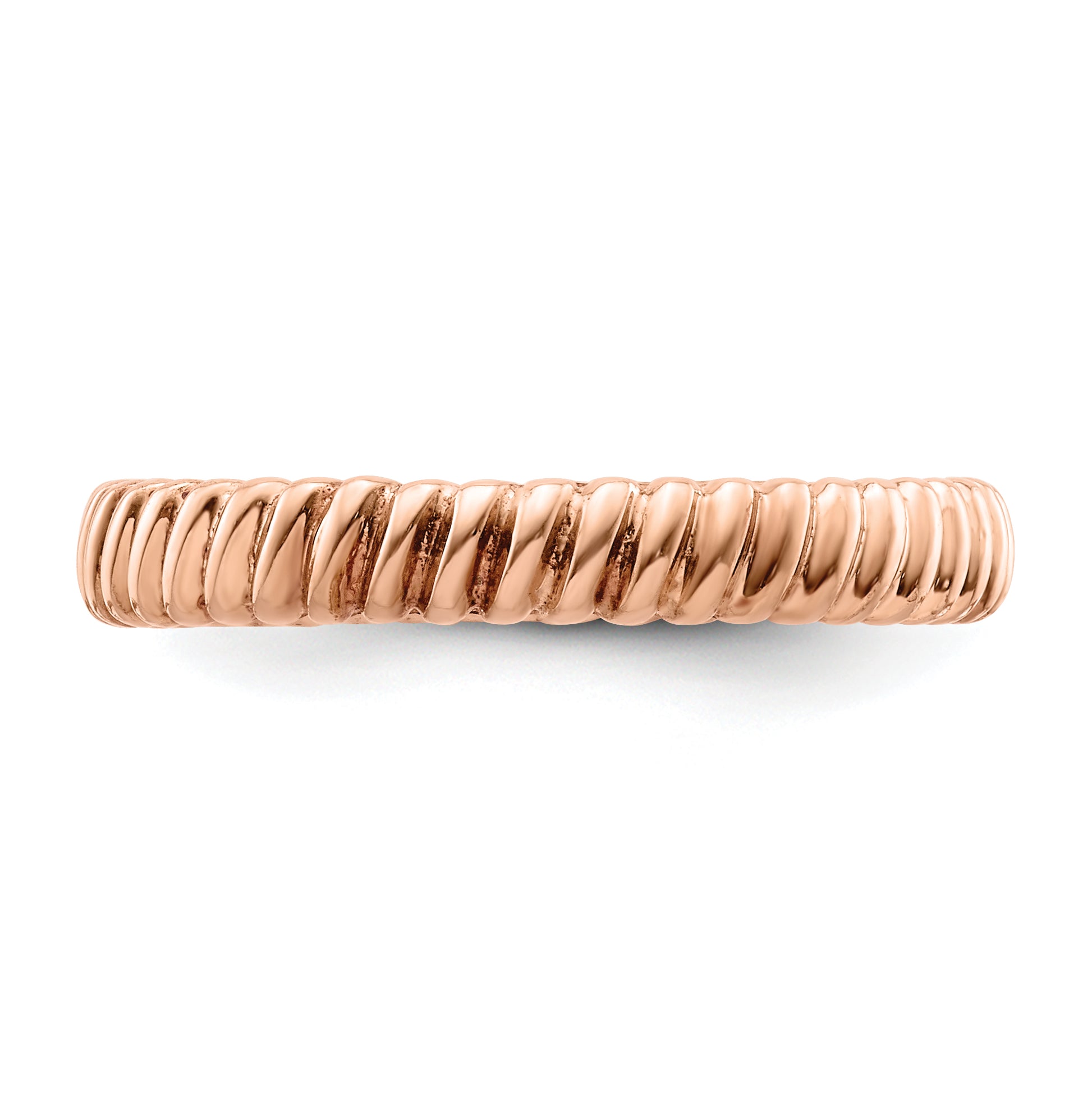Sterling Silver Stackable Expressions Pink Plated Ring