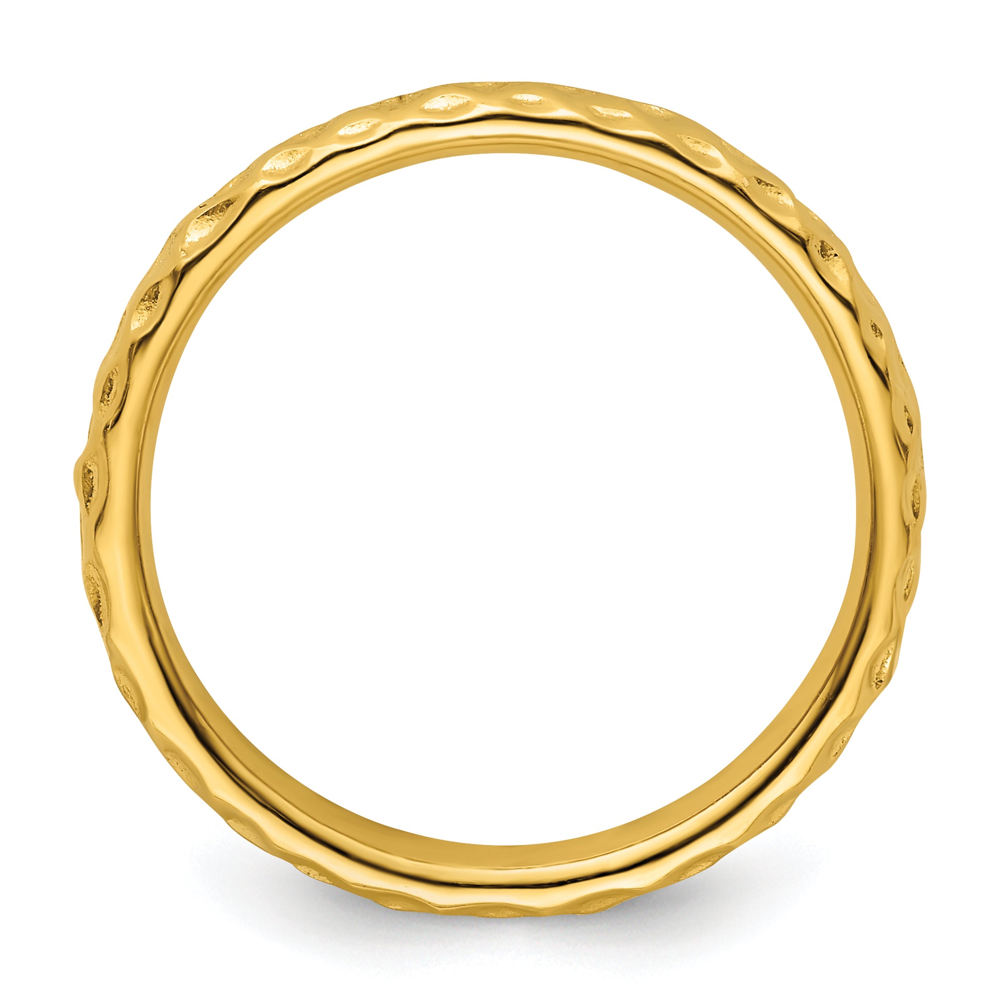 Sterling Silver Stackable Expressions Gold Plated Ring