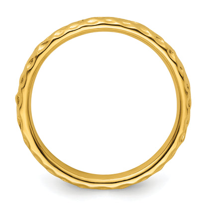 Sterling Silver Stackable Expressions Gold Plated Ring