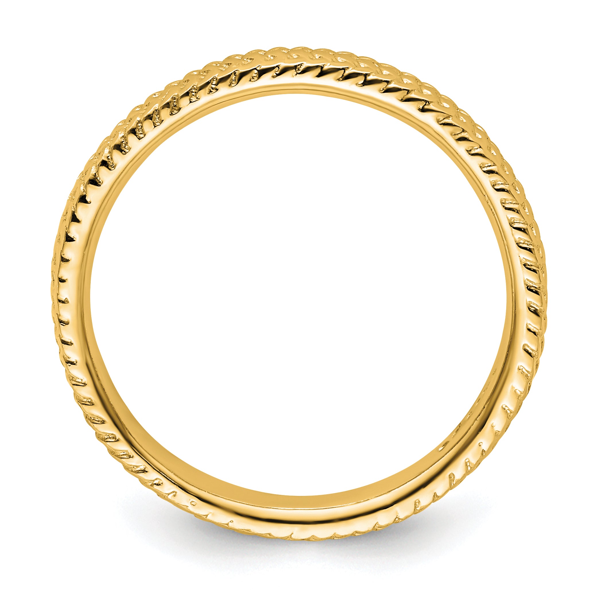 Sterling Silver Stackable Expressions Gold Plated Ring