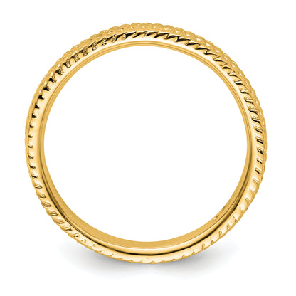 Sterling Silver Stackable Expressions Gold Plated Ring