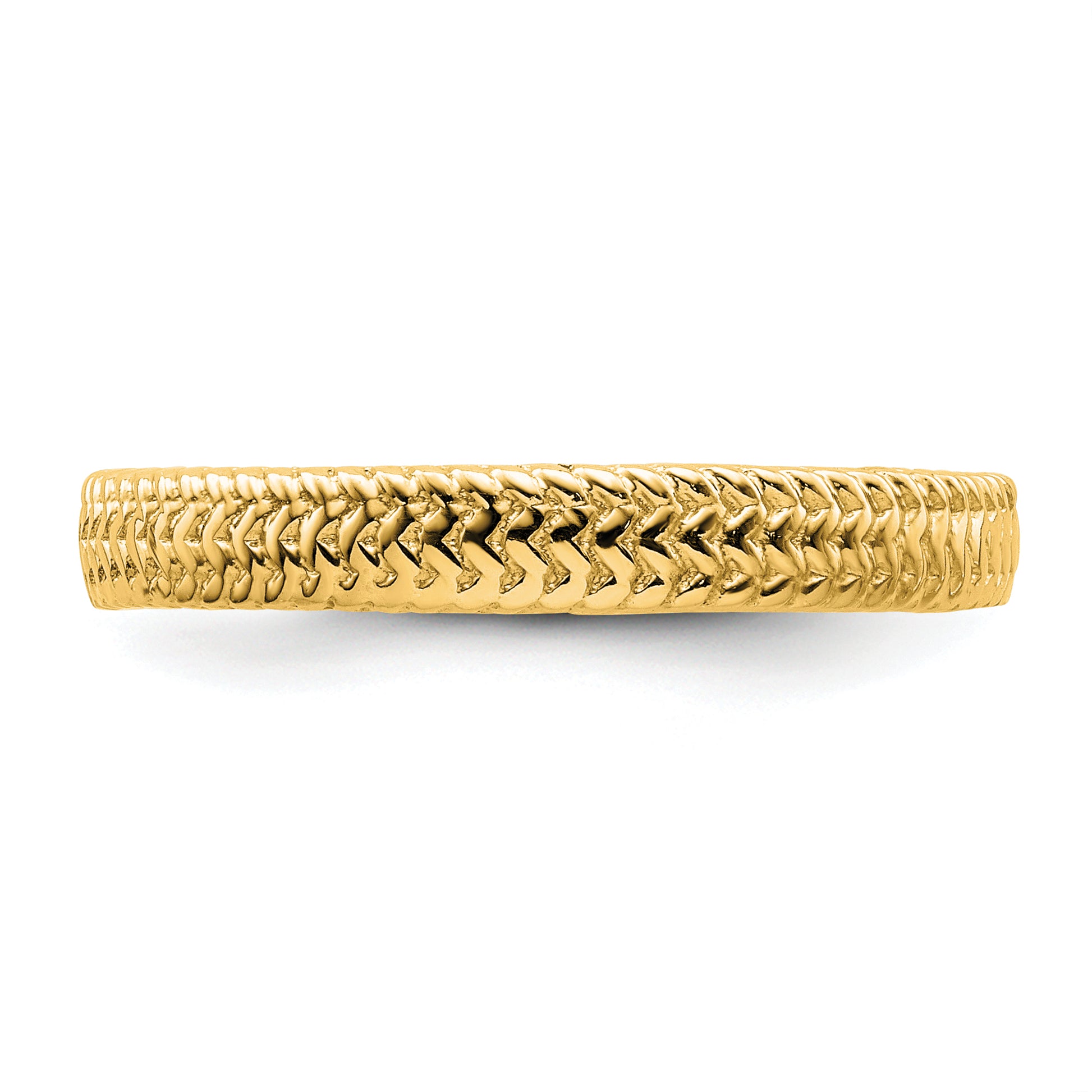 Sterling Silver Stackable Expressions Gold Plated Ring