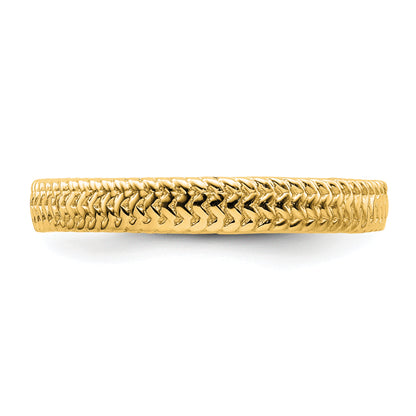 Sterling Silver Stackable Expressions Gold Plated Ring