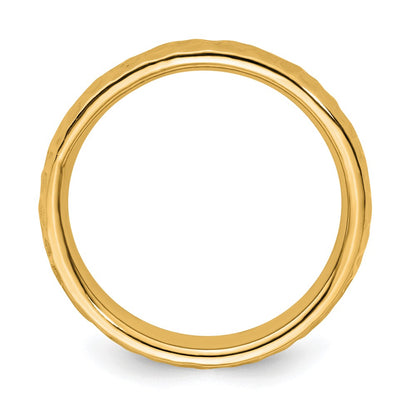 Sterling Silver Stackable Expressions Gold Plated Ring