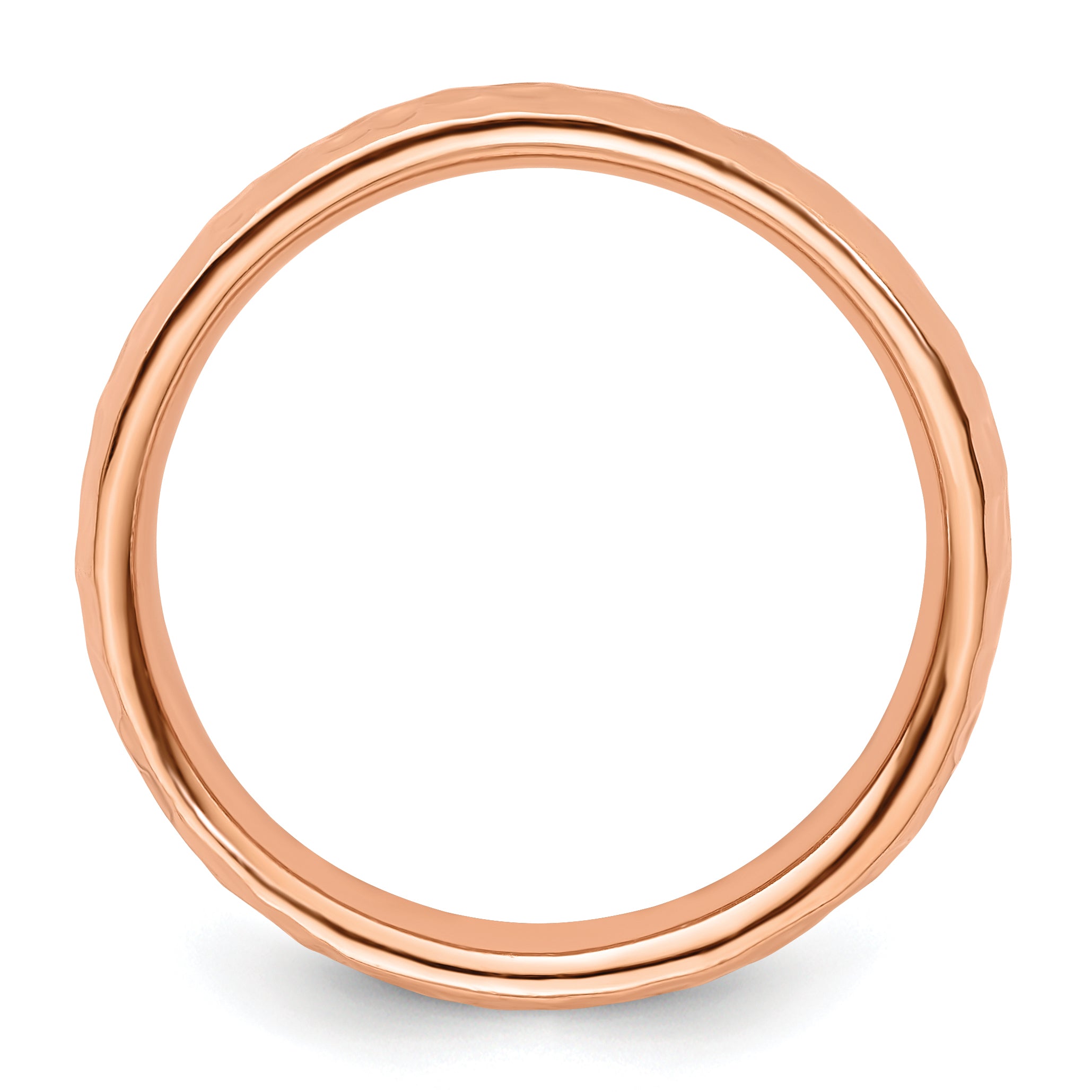 Sterling Silver Stackable Expressions Pink Plated Ring