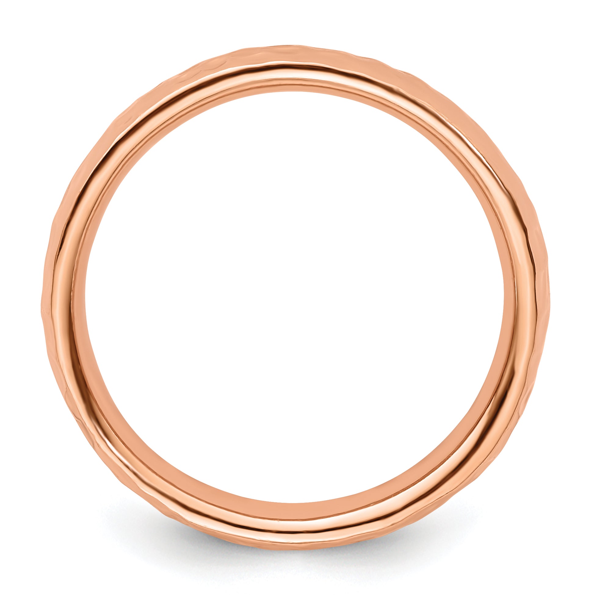 Sterling Silver Stackable Expressions Pink Plated Ring