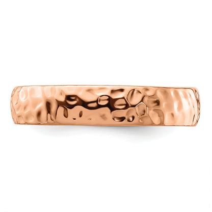 Sterling Silver Stackable Expressions Pink Plated Ring