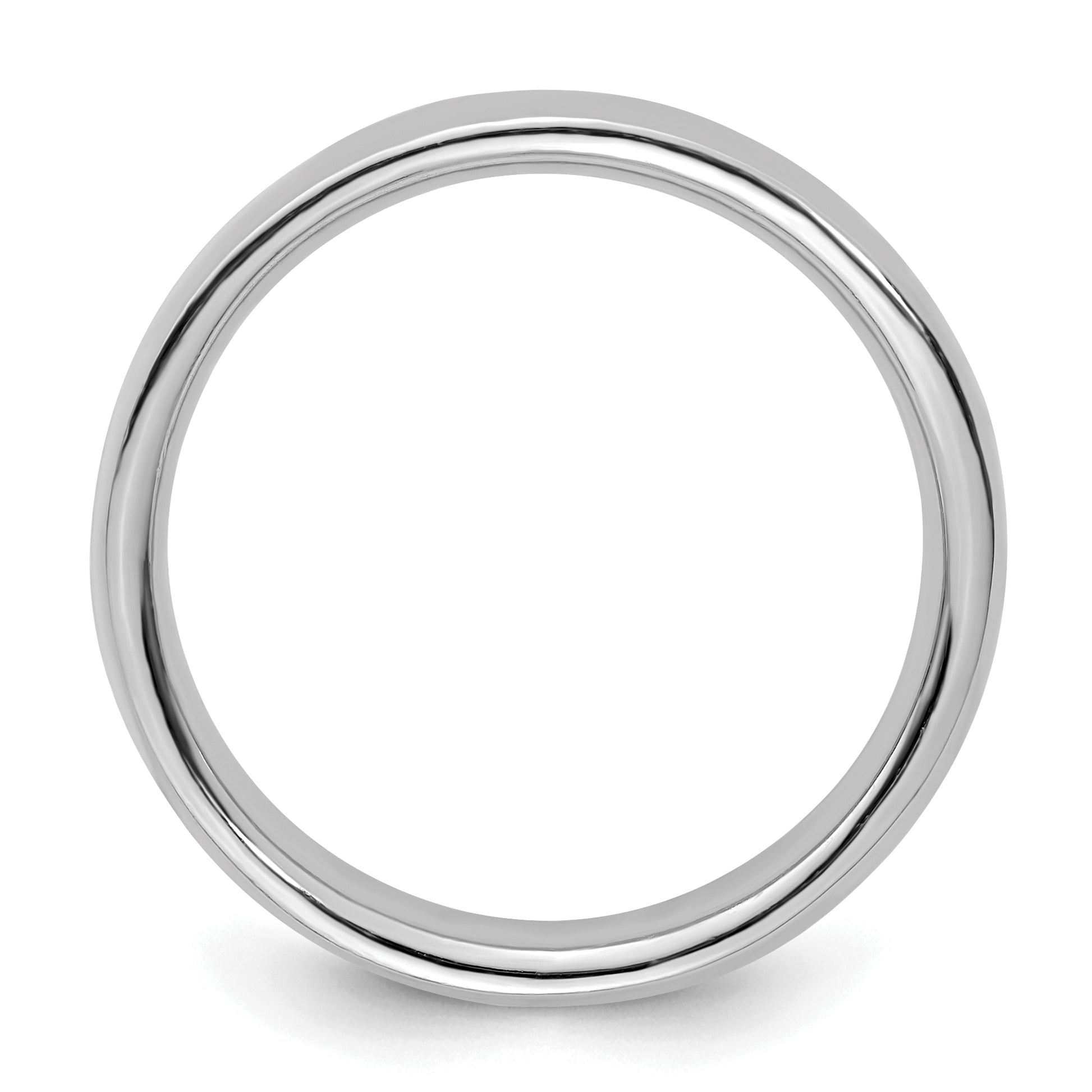 Sterling Silver Stackable Expressions Rhodium Polished Ring