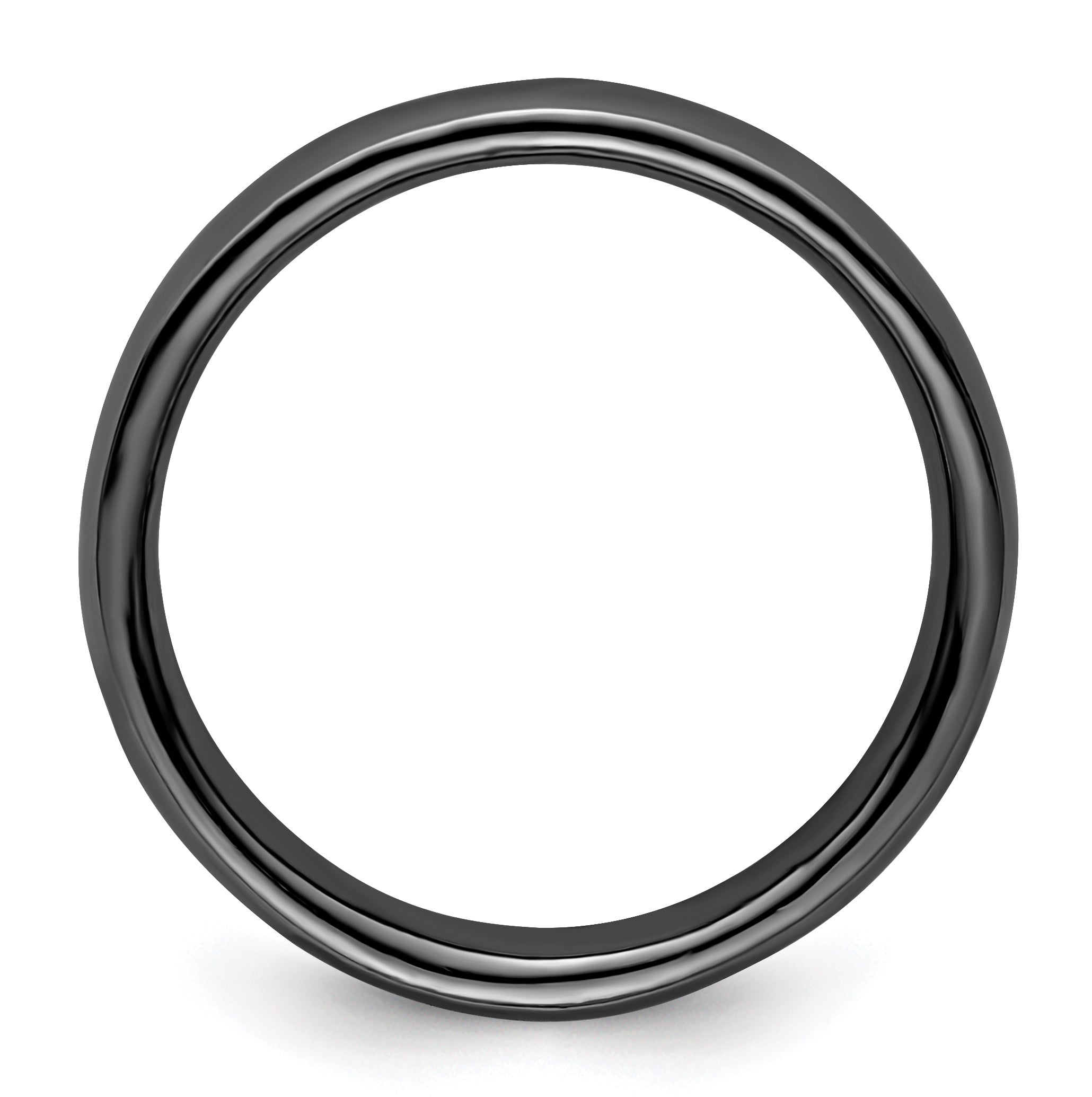 Sterling Silver Stackable Expressions Black Plated Polished Ring