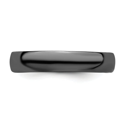 Sterling Silver Stackable Expressions Black Plated Polished Ring