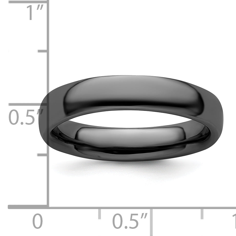 Sterling Silver Stackable Expressions Black Plated Polished Ring